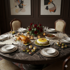 چگونه یک میز شام شیک بچینیم ؟