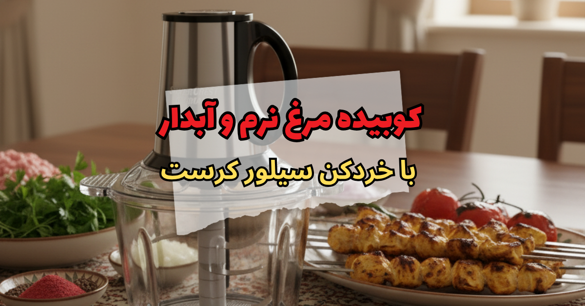 کوبیده مرغ نرم و آبدار با خردکن سیلور کرست