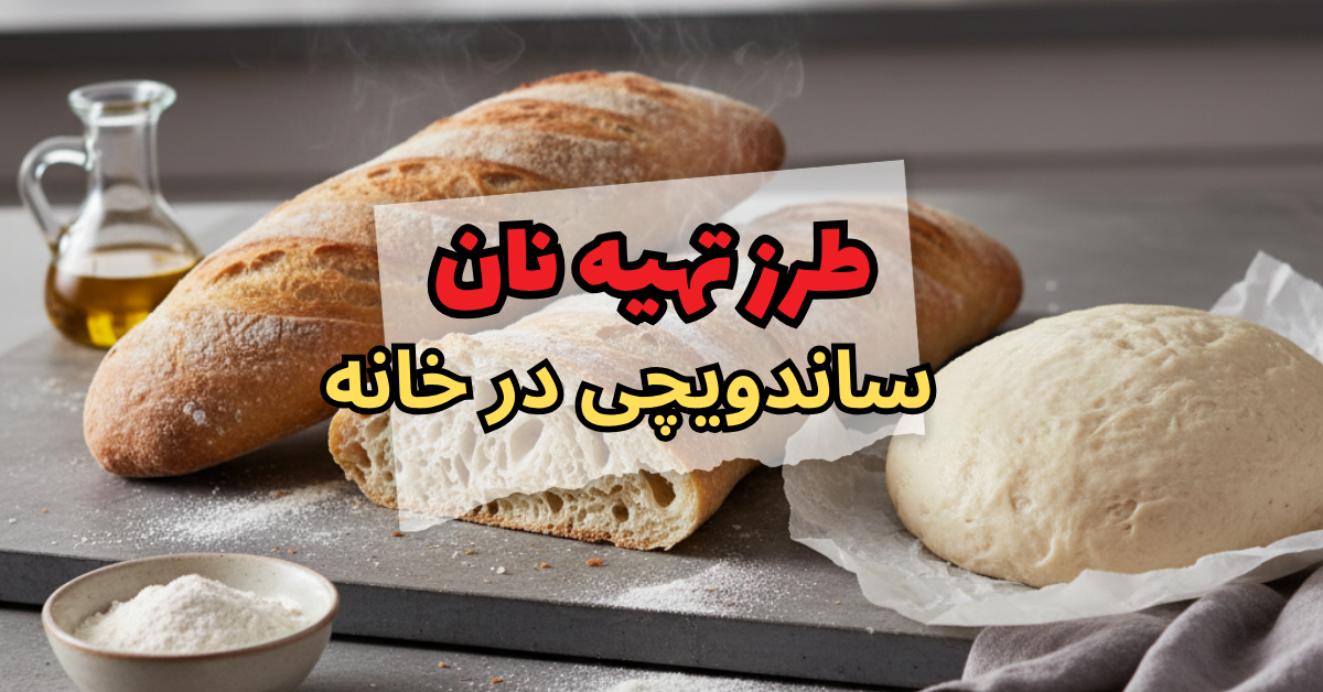 طرز تهیه نان ساندویچی در خانه