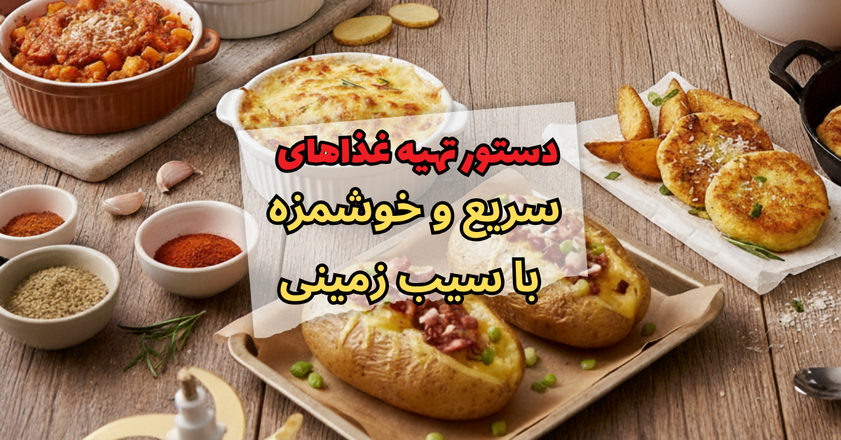غذاهای سریع و خوشمزه با سیب زمینی