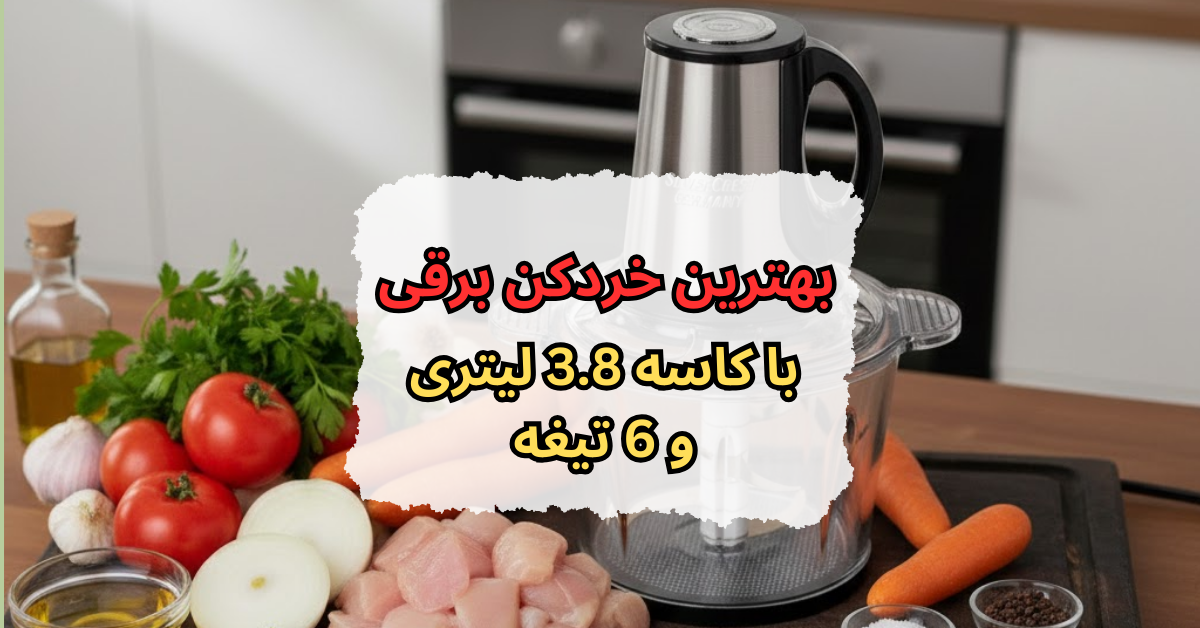 بهترین خردکن برقی با کاسه 3.8 لیتری و 6 تیغه