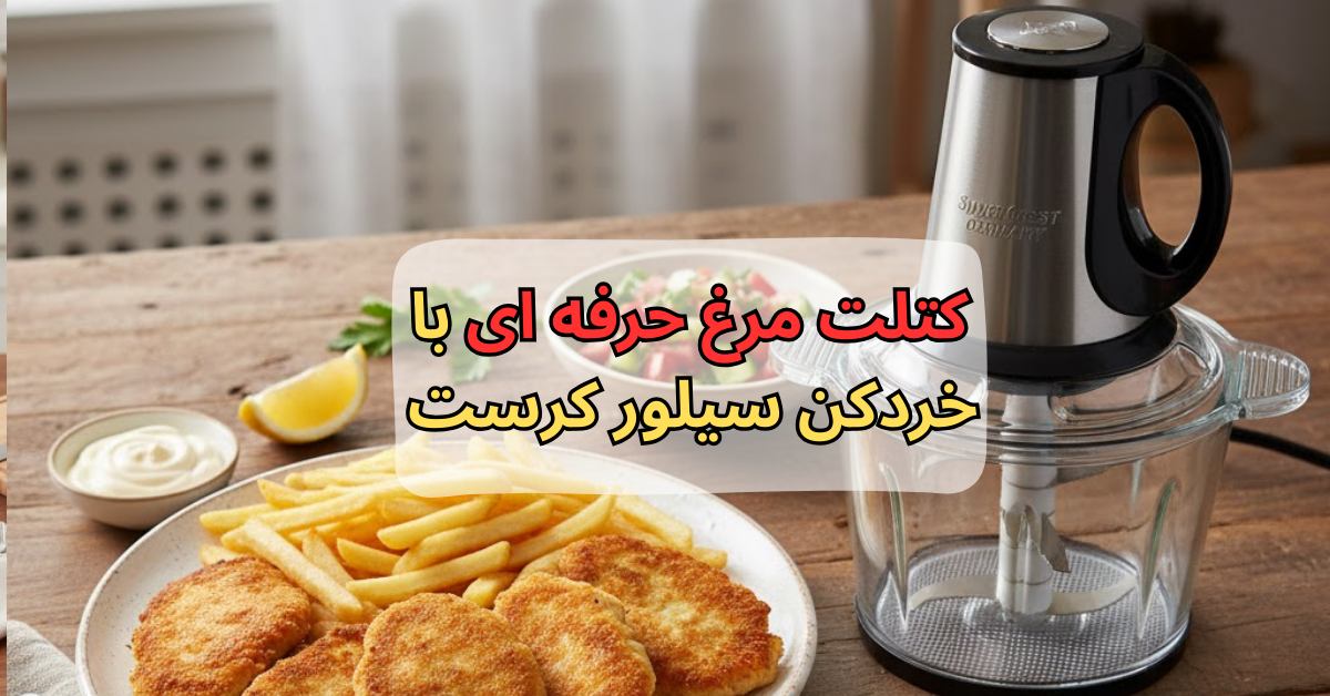 کتلت مرغ حرفه ای با خردکن سیلور کرست